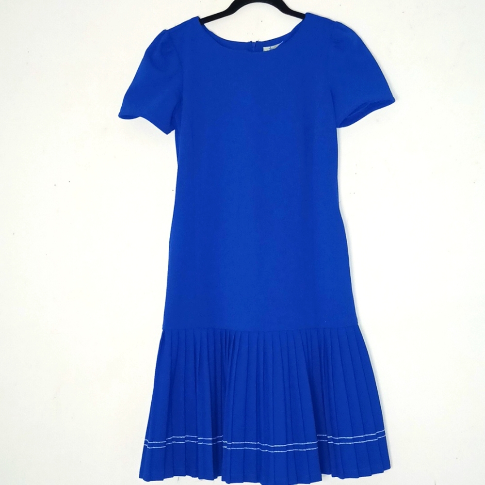 TM Collection fitted and Pleated at‎ button Dress | Size: Medium